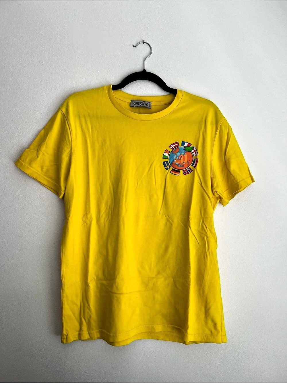 Emotional Oranges Sad Fruit Tour 2022 Graphic Short Sleeve Tee Yellow Band Merch